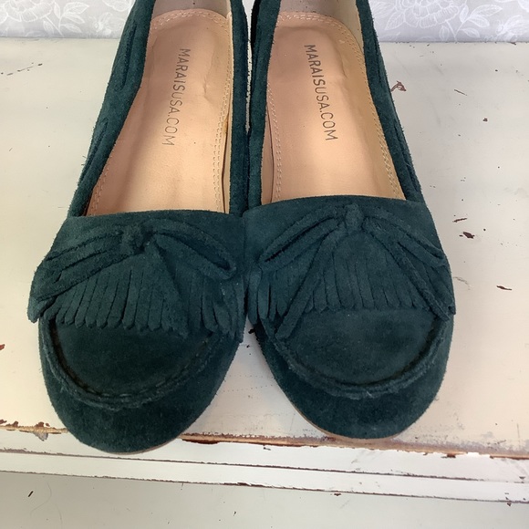 Green Fringed Heels - Picture 2 of 6